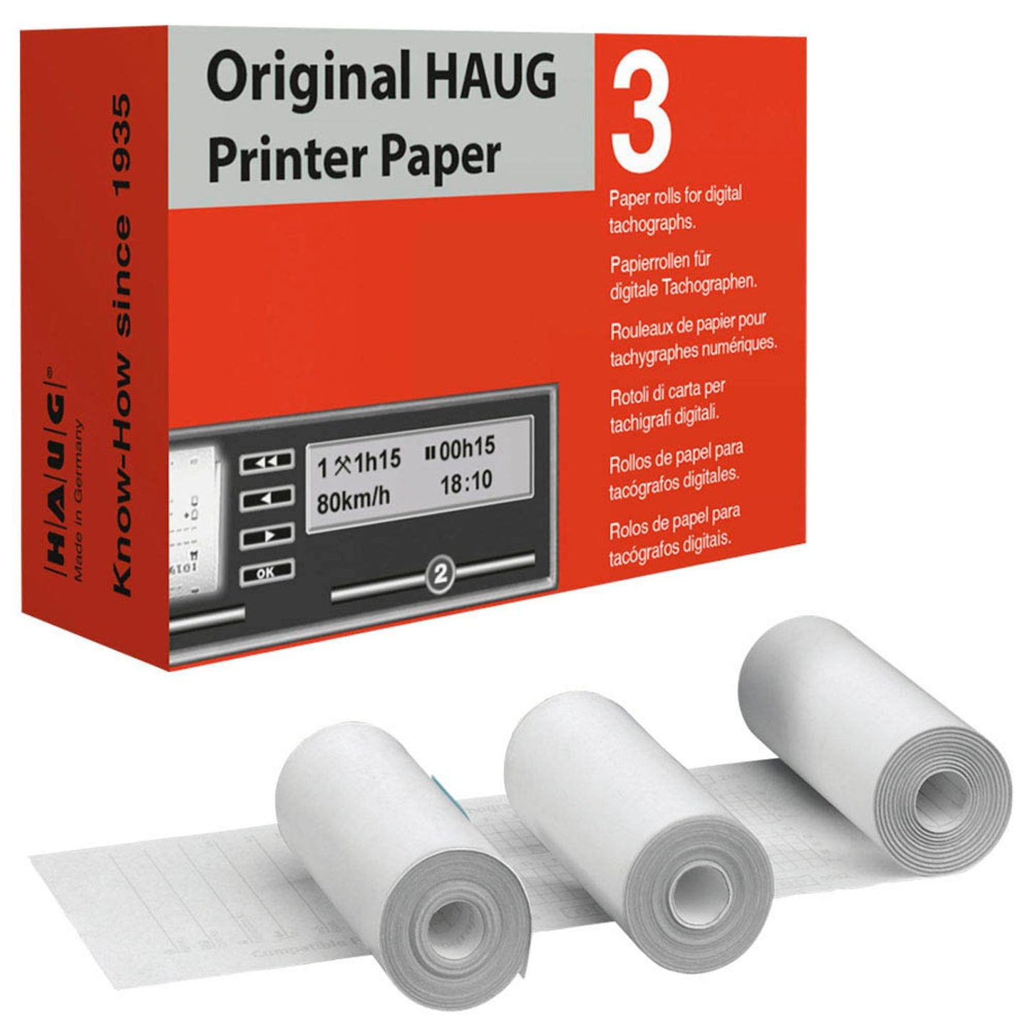 HAUG Original Thermorollen 5,7 cm x 8,0 m | 3104 | 1 Pack = 3 Rollen
