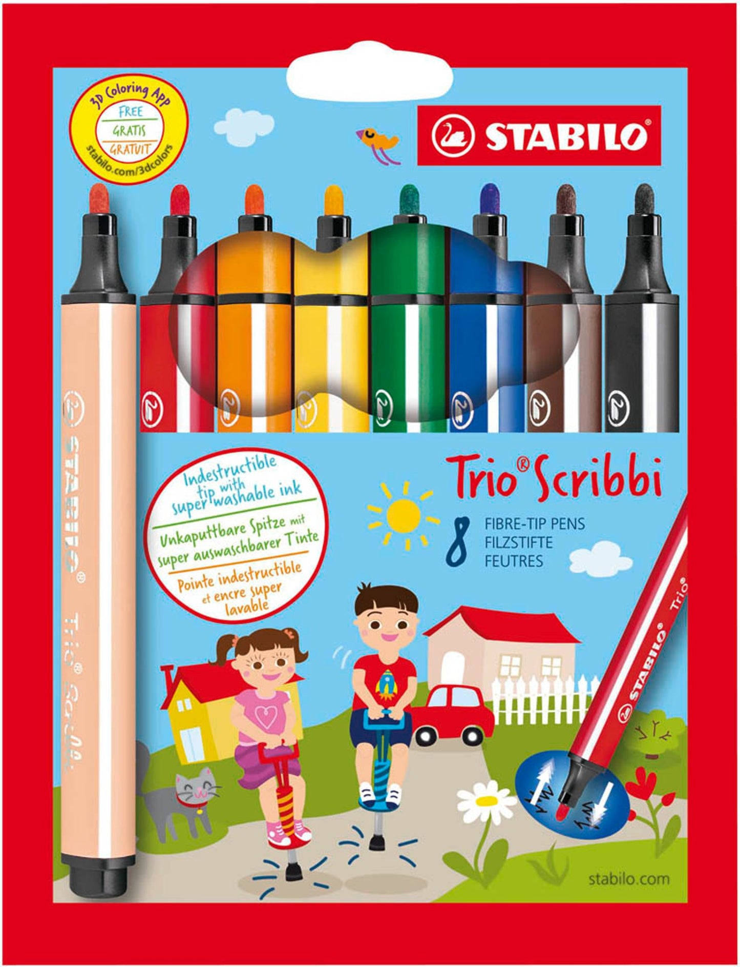 STABILO Trio® Scribbi Filzstifte farbsortiert