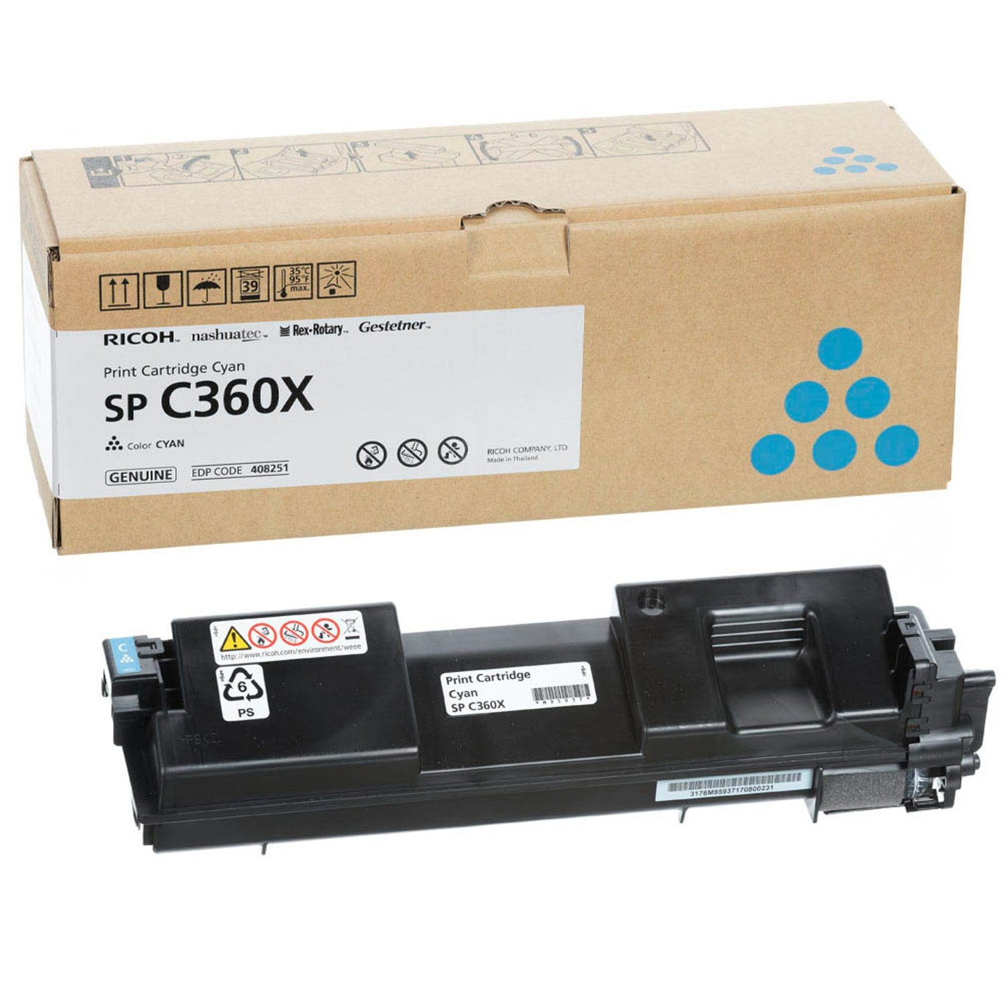 RICOH SP C360X cyan Toner | 408251
