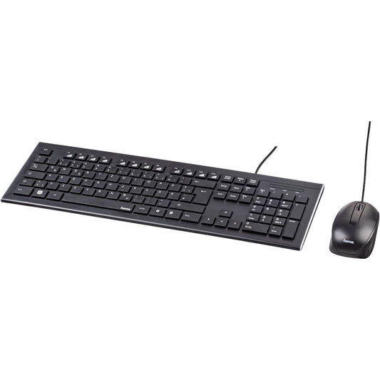 hama Cortino kabelgebunden Tastatur-Maus-Set kabelgebunden schwarz | 134958