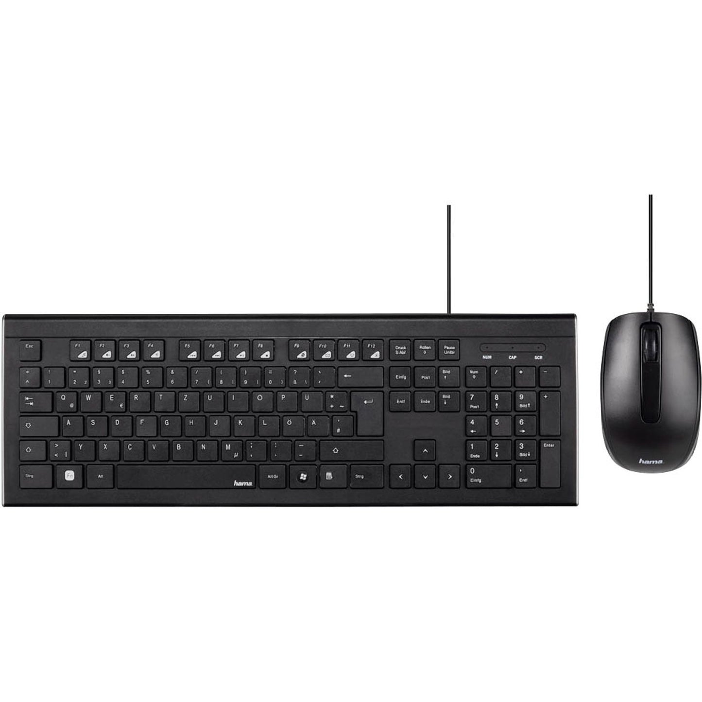 hama Cortino kabelgebunden Tastatur-Maus-Set kabelgebunden schwarz | 134958