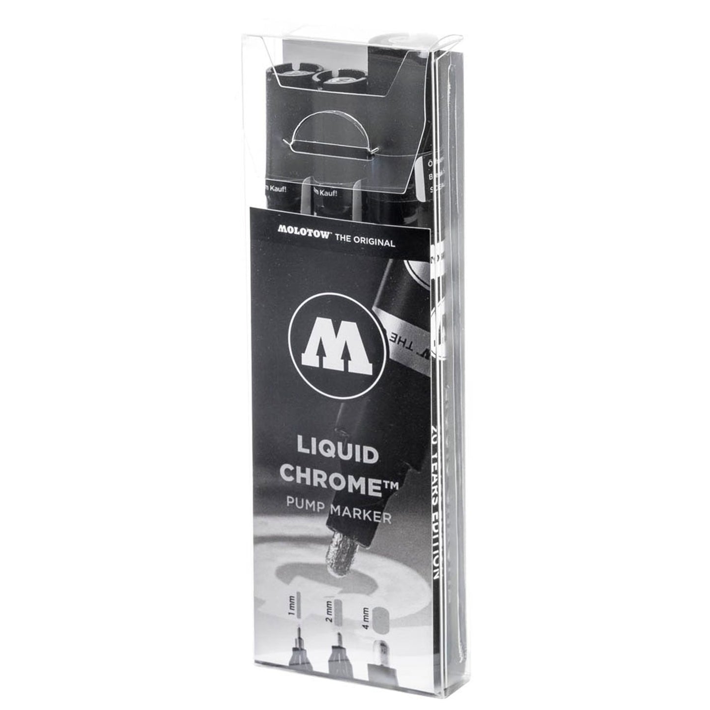 MOLOTOW LIQUID CHROME™ Acrylstifte-Set chrom | 52-MO703113 | 1 Pack = 3 St.