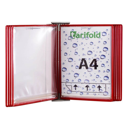 tarifold Wand-Sichttafelsystem DIN A4 rot mit . Sichttafeln | 414263