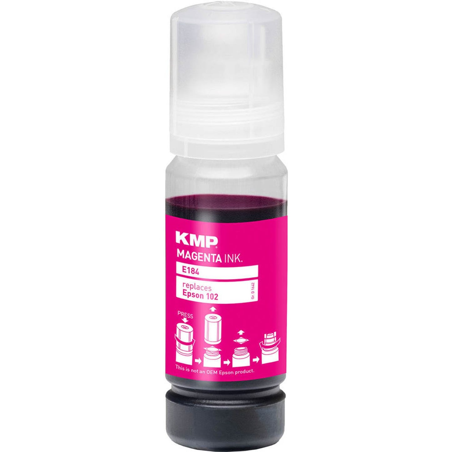 KMP E184 magenta Tintenflasche kompatibel zu EPSON 102/T03R34 | 1642,0006