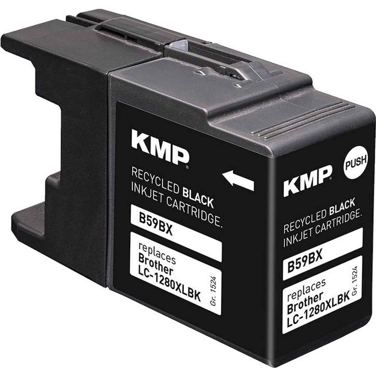 KMP B59BX schwarz Druckerpatrone kompatibel zu brother LC-1280XLBK | 1524,4001