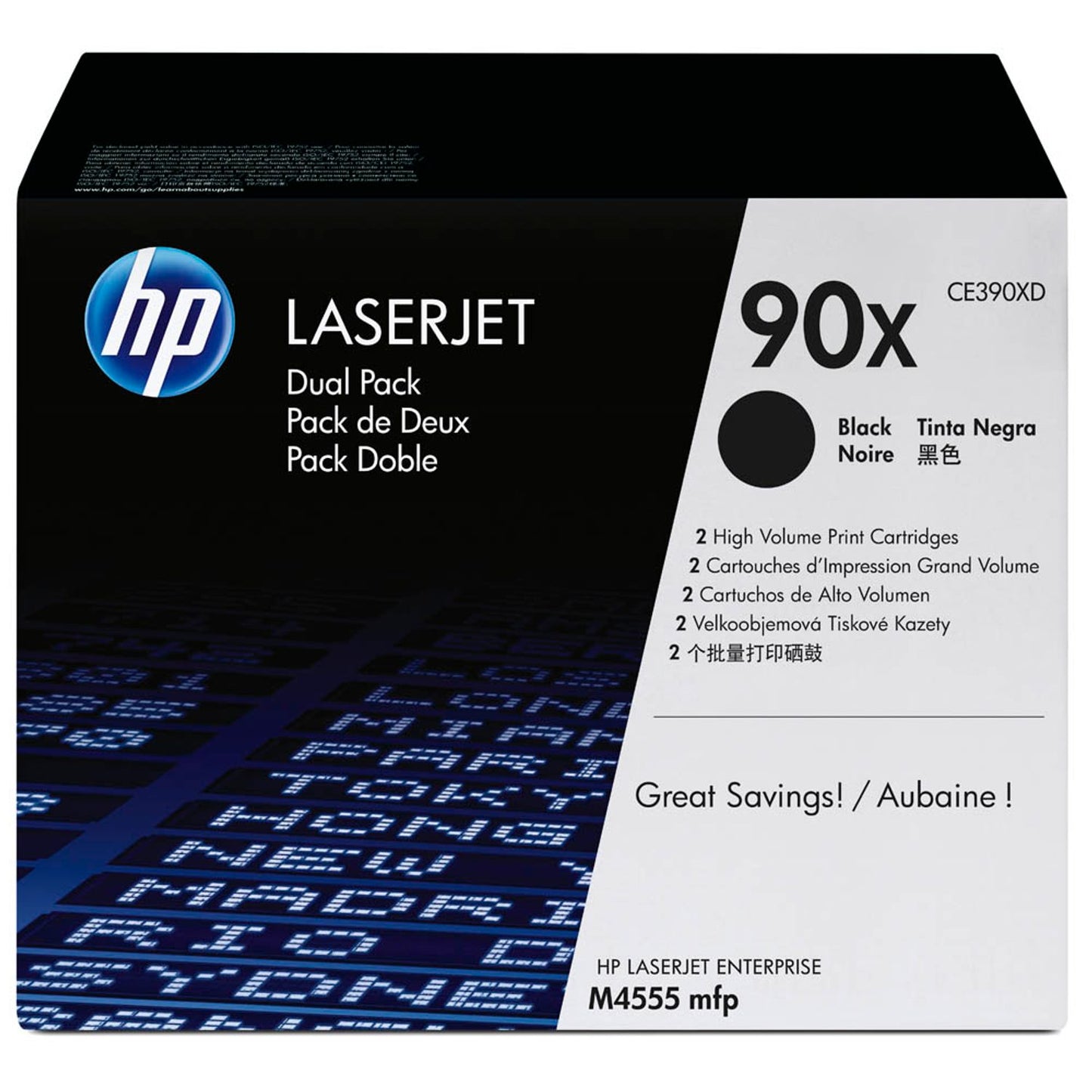HP 90X () schwarz Tonerkartuschen, 2er-Set | CE390XD | 1 Pack = 2 St.