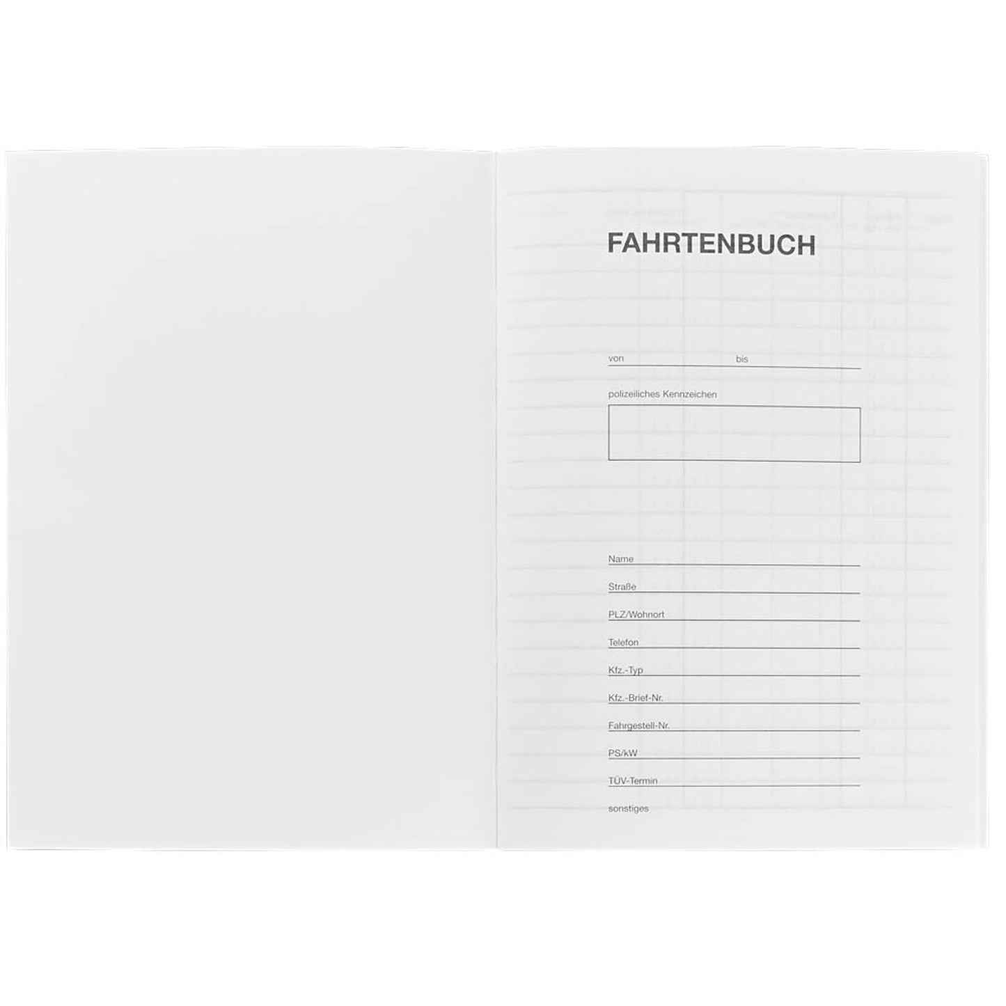 neutral Fahrtenbuch, Pkw mit Kraftstoffverbrauch Formularbuch | 4251
