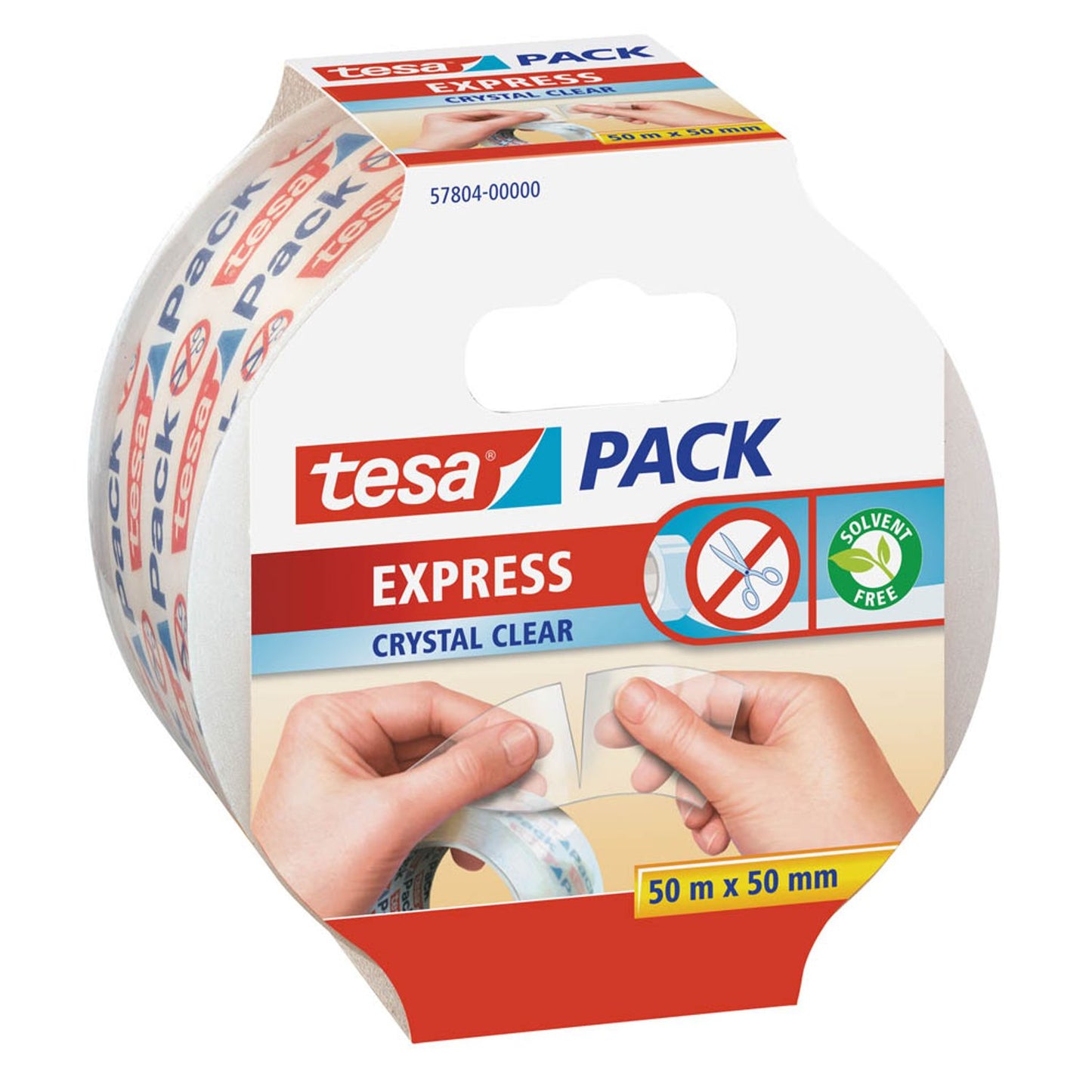 tesa Packband pack® EXPRESS Crystal Clear transparent 50,0 mm x 50,0 m | 57804-00000-01