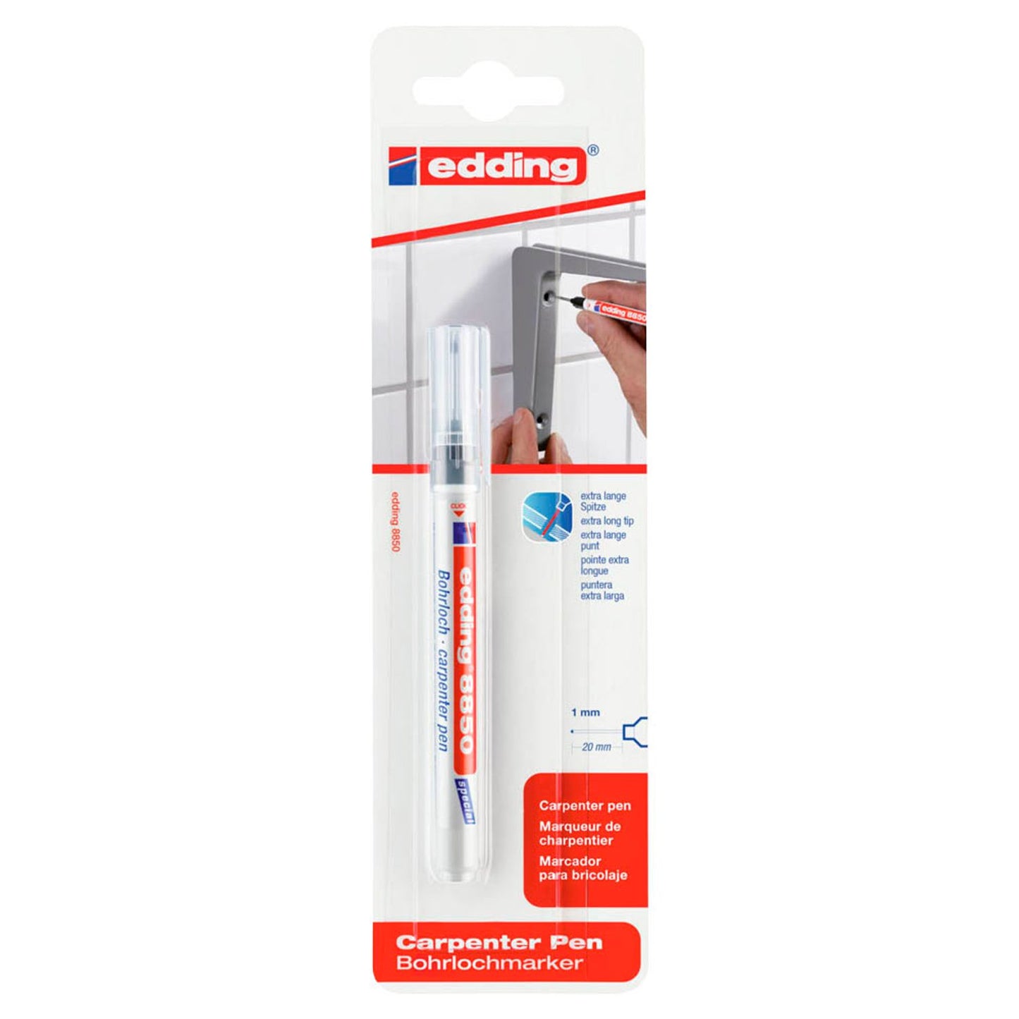 edding 8850 Tieflochmarker schwarz 1,0 mm | 4-8850-1-4001