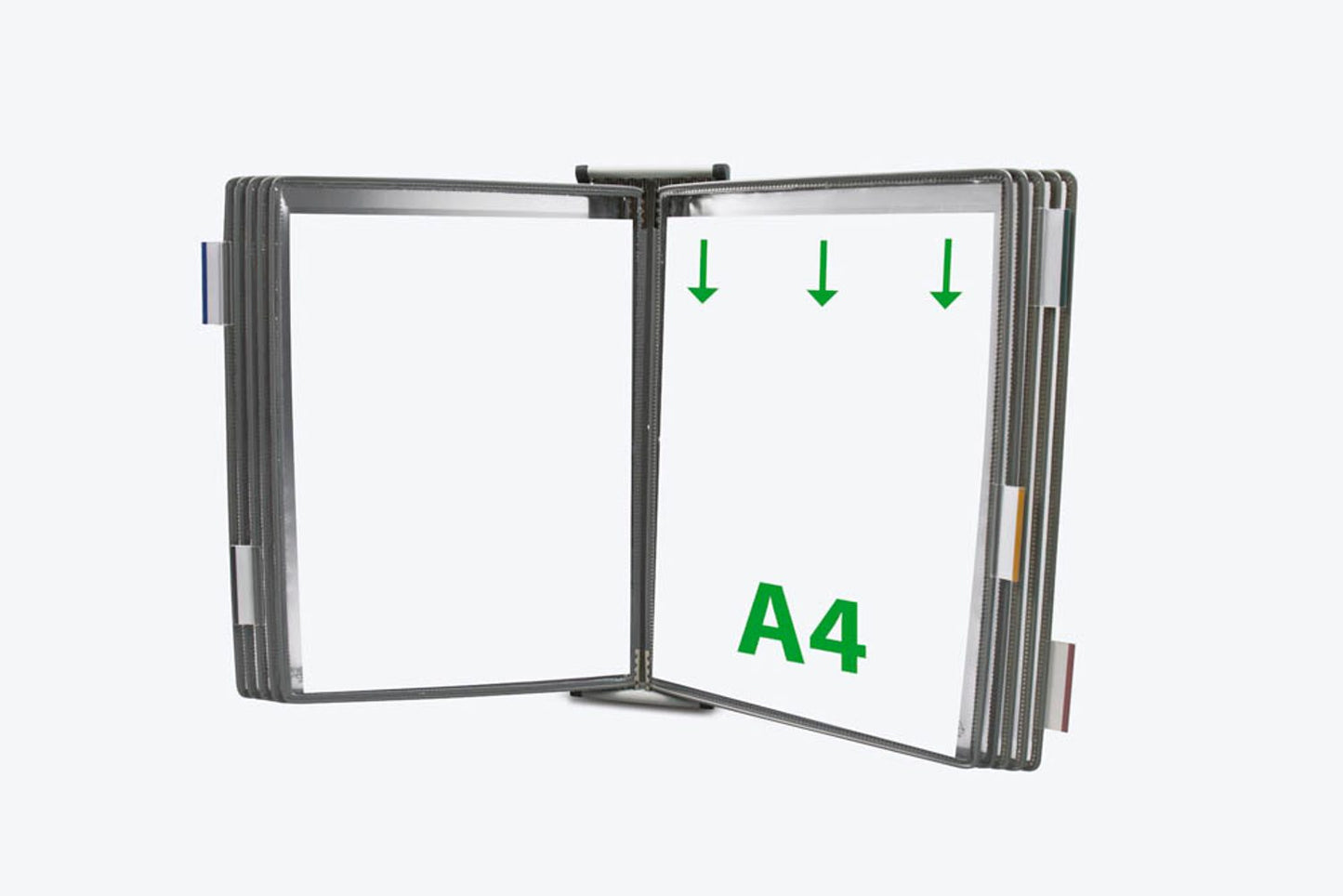 tarifold Wand-Sichttafelsystem DIN A4 mit 10 St. Sichttafeln