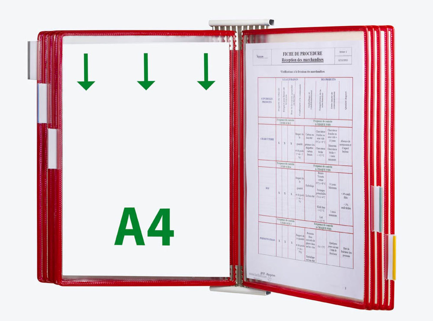 tarifold Wand-Sichttafelsystem DIN A4 mit 10 St. Sichttafeln