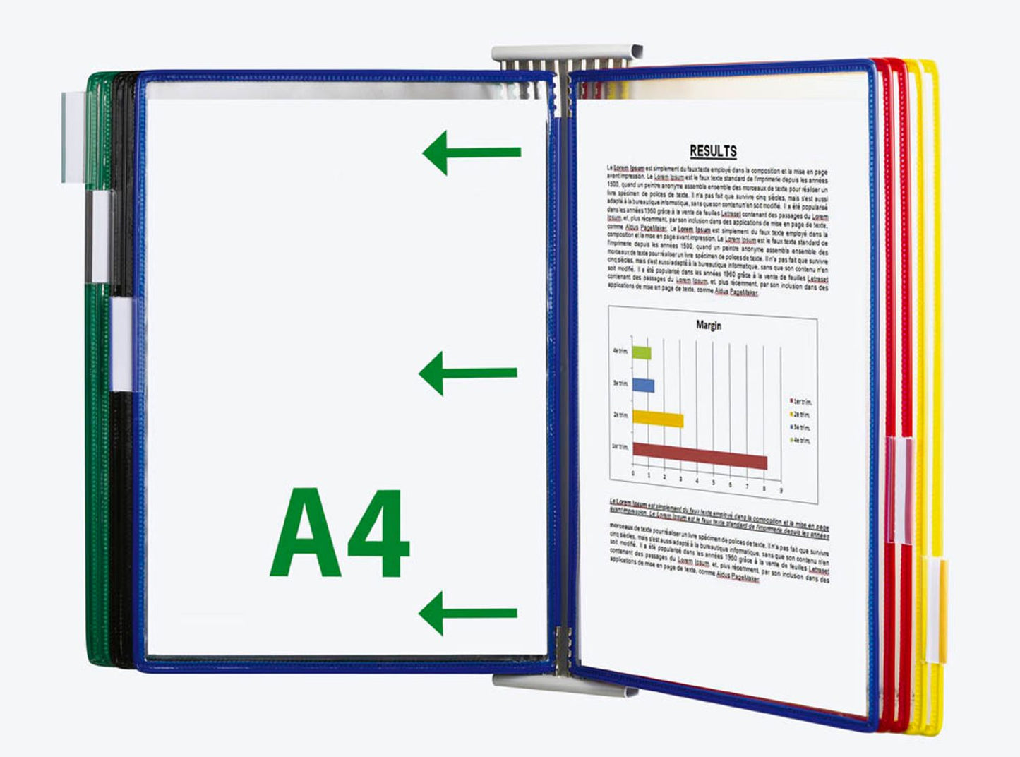 tarifold Wand-Sichttafelsystem DIN A4 mit 10 St. Sichttafeln