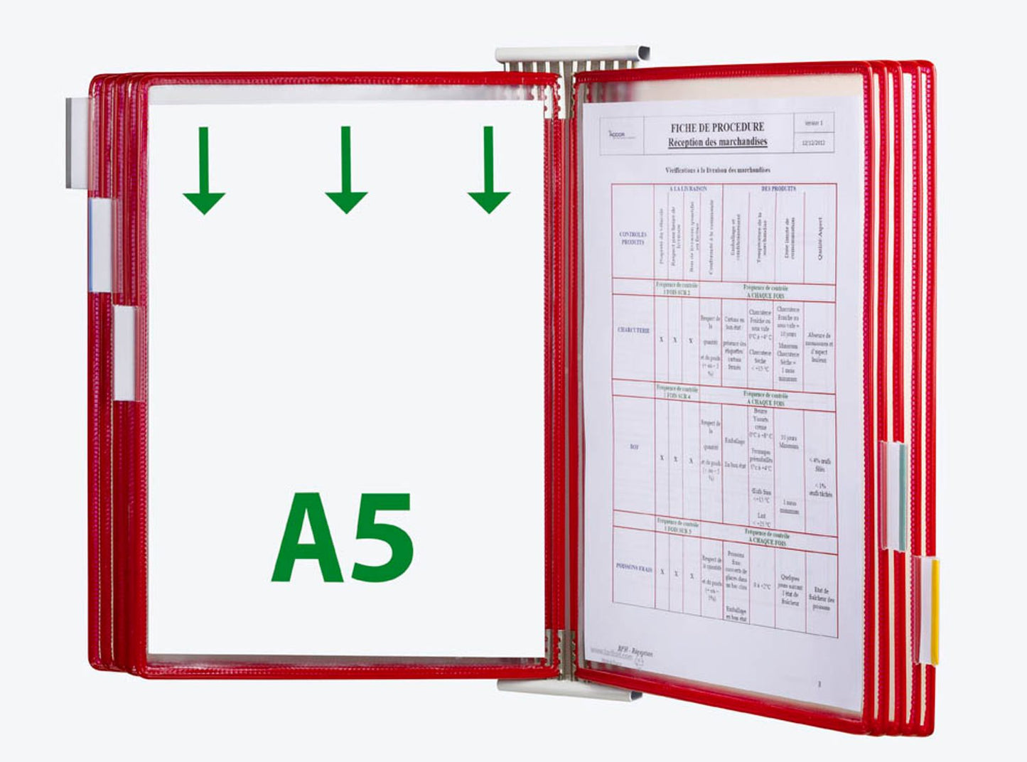 tarifold Wand-Sichttafelsystem DIN A5 mit 10 St. Sichttafeln