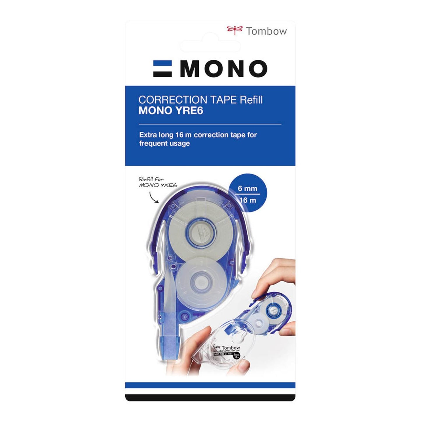 Tombow Nachfüllkassette für Korrekturroller 6,0 mm | CT-YRE6