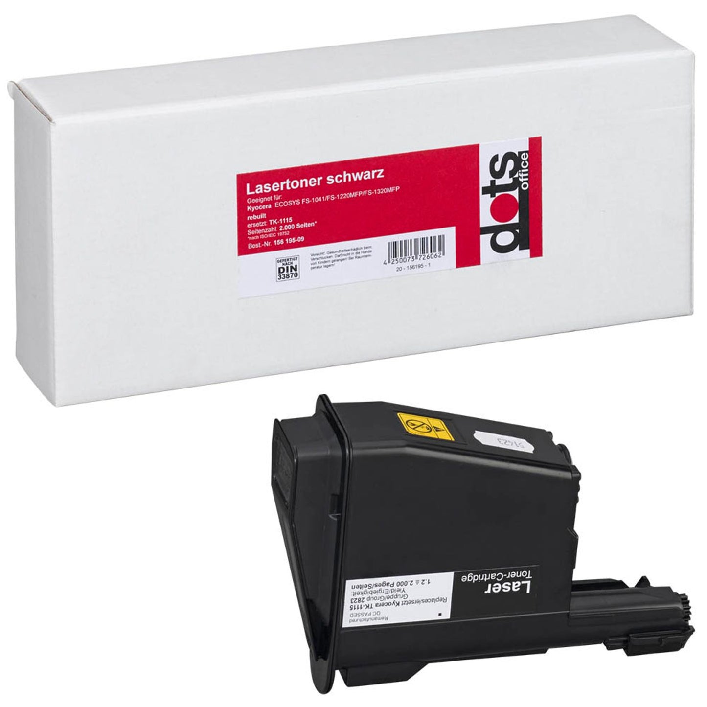 dots schwarz Toner kompatibel zu KYOCERA TK-1115 | 2823,0000-DOTS