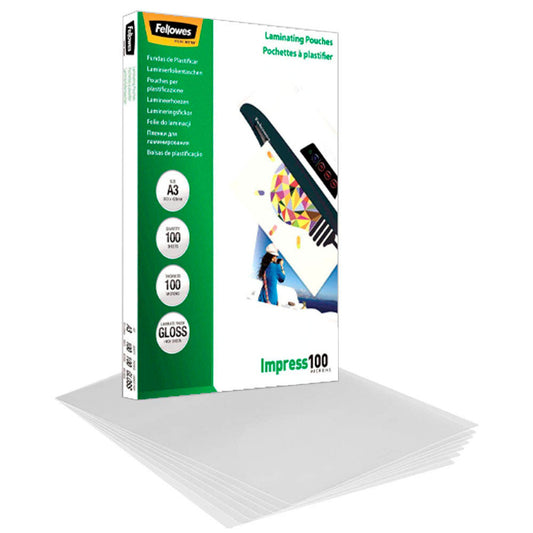 100 Fellowes Impress100 Laminierfolien glänzend 100 micron