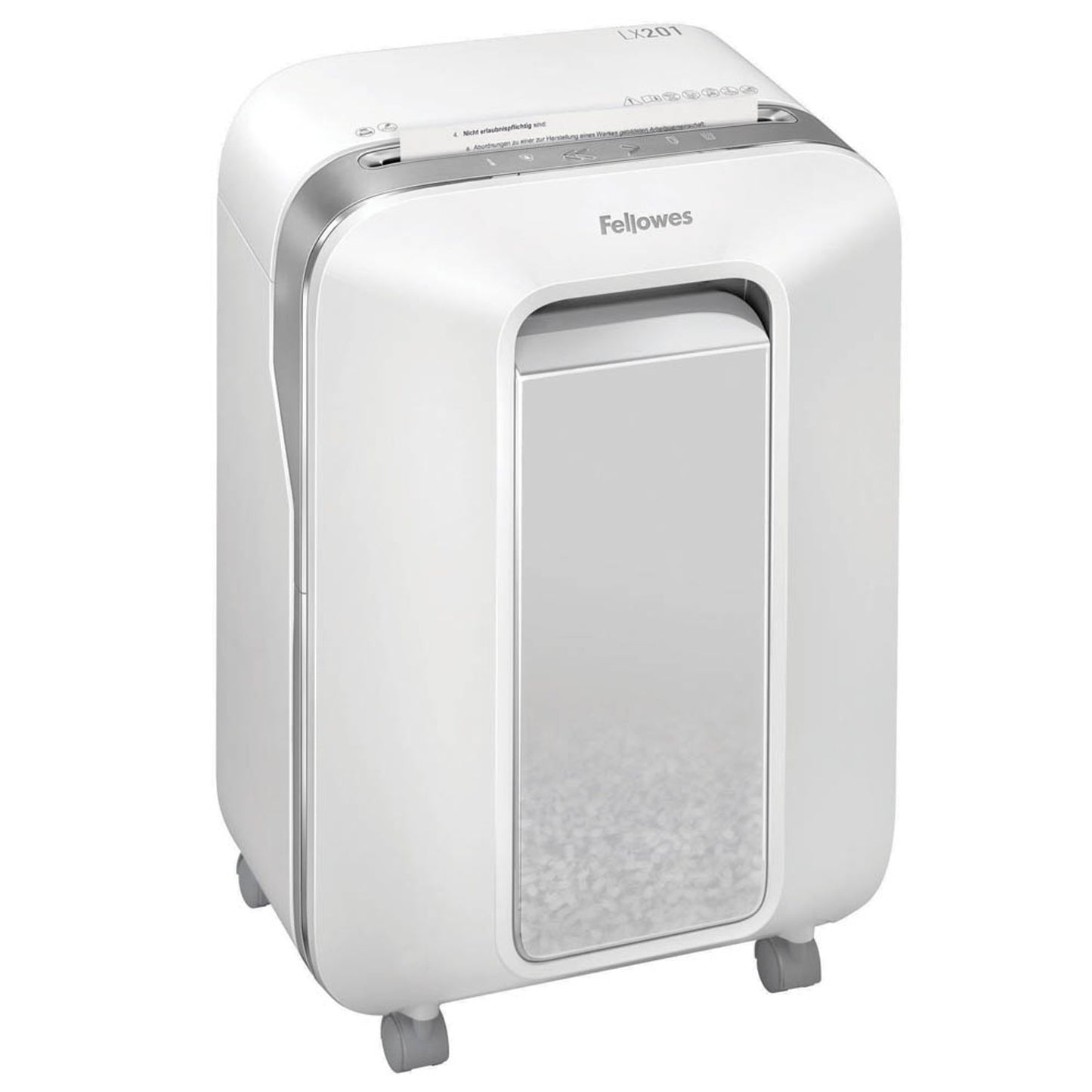 Fellowes Powershred LX 201 Aktenvernichter mit Partikelschnitt P-5, 2 x 12 mm, bis 11 Blatt,