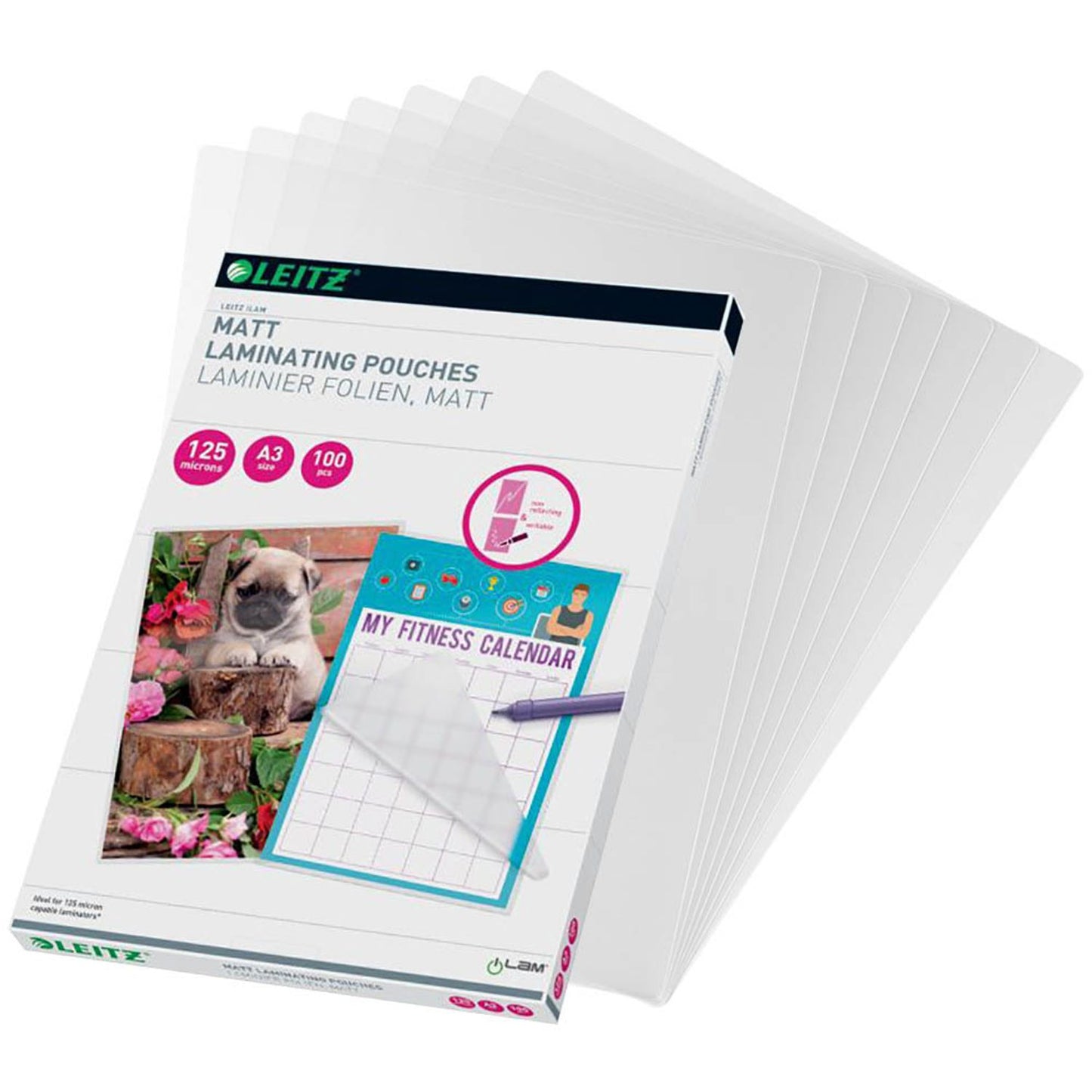 100 LEITZ Laminierfolien matt für A 125 micron