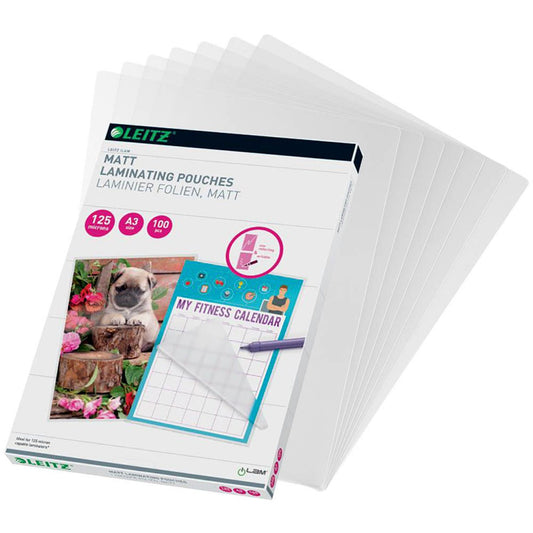 100 LEITZ Laminierfolien matt für A 125 micron