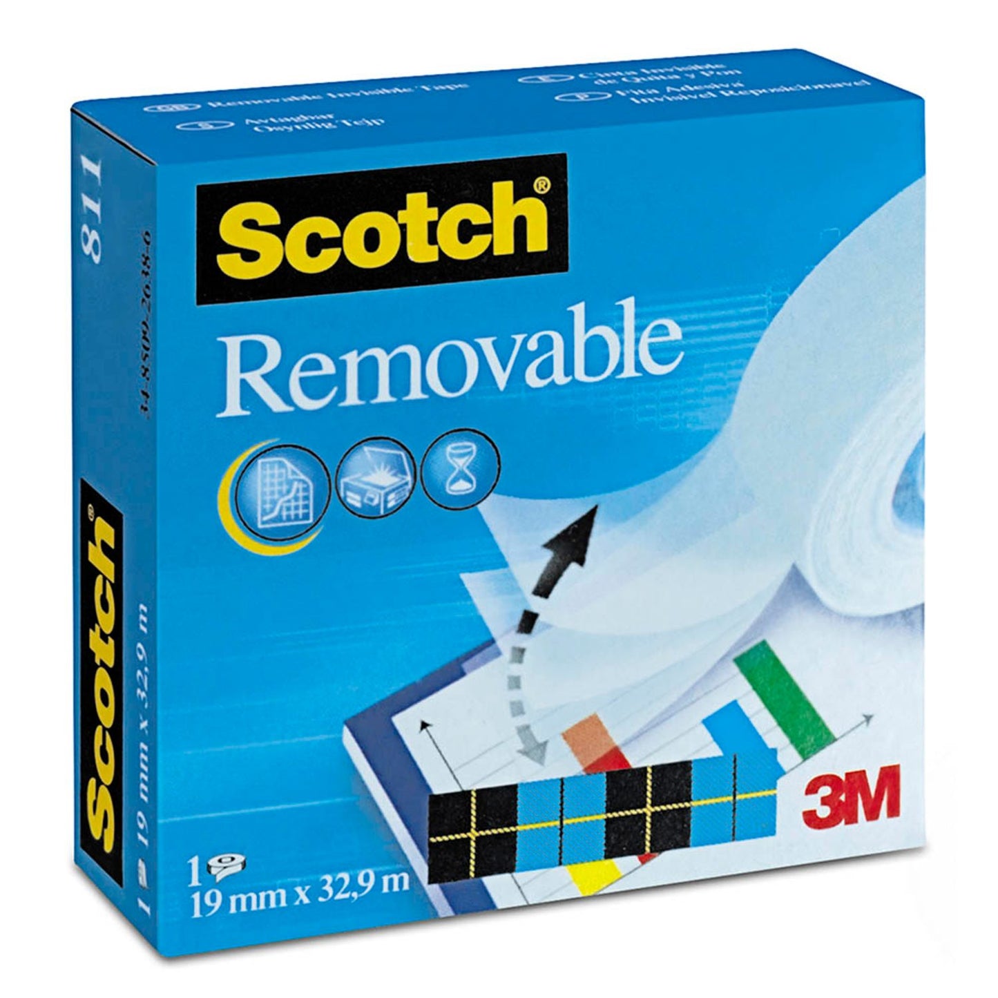 Scotch Removable Klebefilm matt 19,0 mm x 33,0 m | M8111933