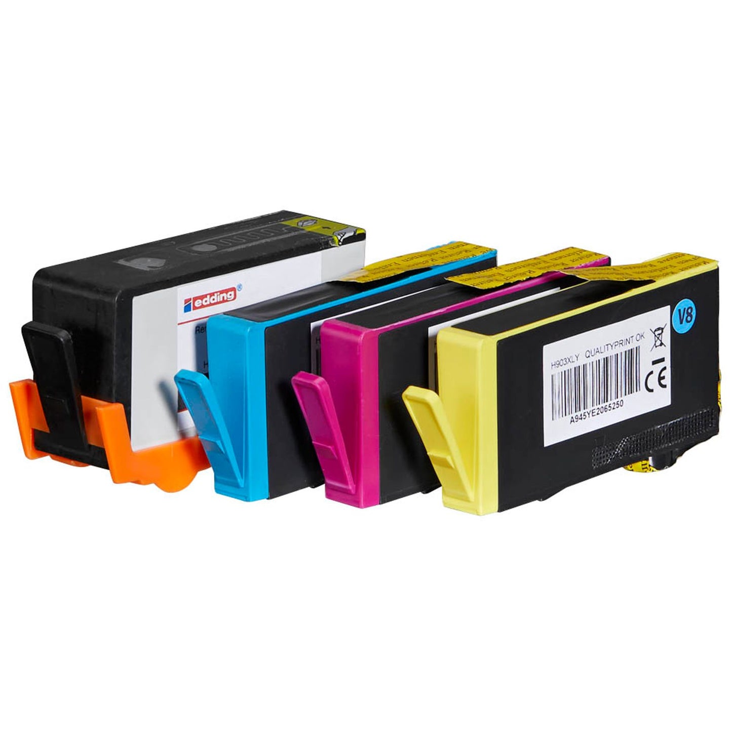 edding EDD-560 schwarz, cyan, magenta, gelb Druckerpatronen kompatibel zu HP 903XL (3HZ51AE), 4er-Set | 18-560 | 1 Pack = 4 St.