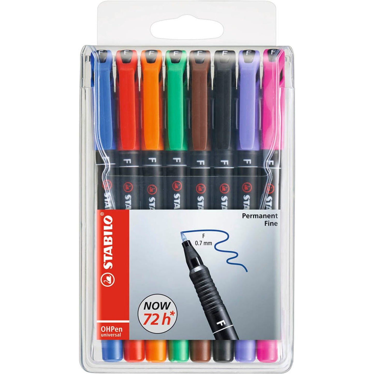 STABILO OHPen Folienstifte-Set farbsortiert permanent | 842/8 | 1 Pack = 8 St.