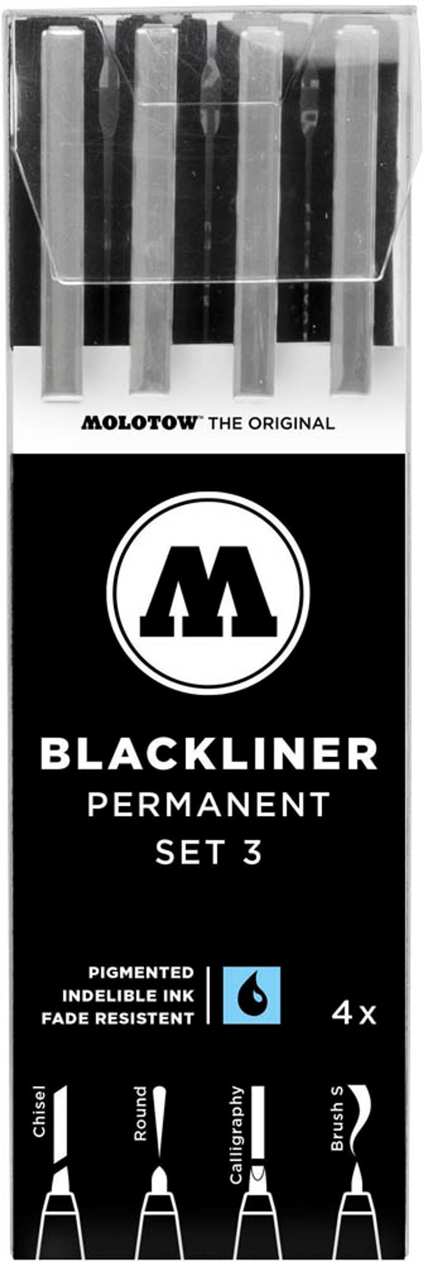 MOLOTOW BLACKLINER Fineliner-Set schwarz