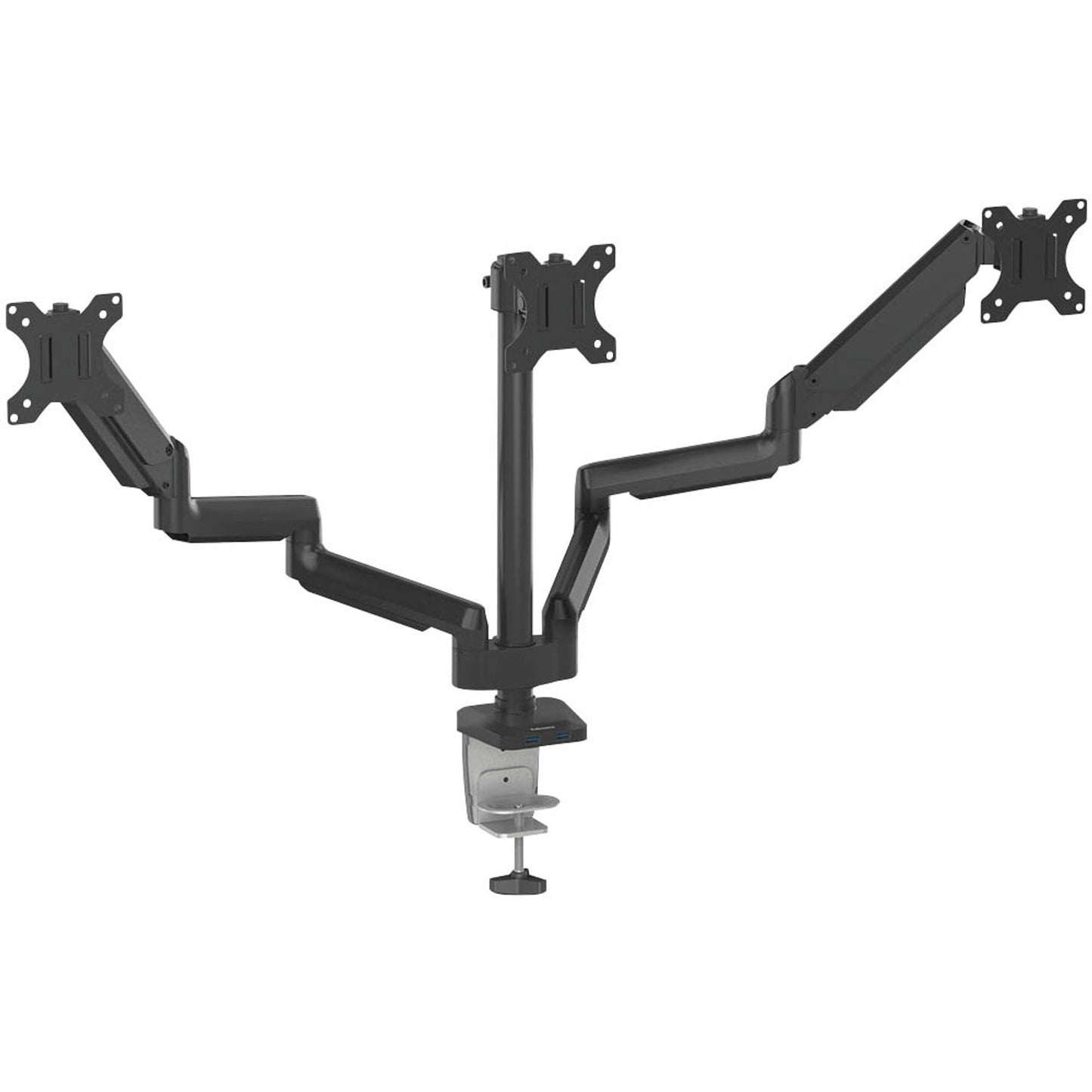 Fellowes Monitor-Halterung Platinum Series schwarz für 3 Monitore, Tischklemme, Tischbohrung | 8042601