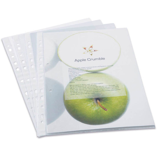 RAPESCO® Prospekthüllen DIN A4 transparent genarbt 0,06 mm | 1104 | 1 Pack = 100 St.