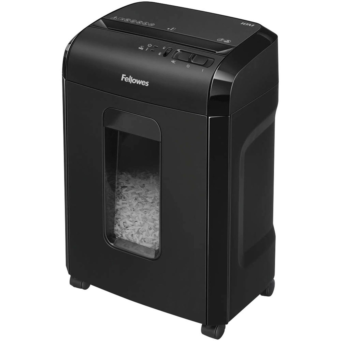 Fellowes Powershred 10M Aktenvernichter mit Partikelschnitt P-5, 2 x 12 mm, bis , schwarz | 4630601