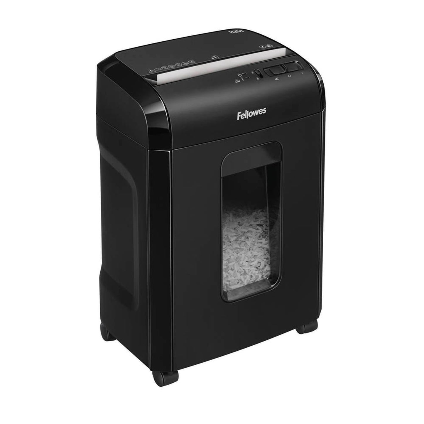 Fellowes Powershred 10M Aktenvernichter mit Partikelschnitt P-5, 2 x 12 mm, bis , schwarz | 4630601