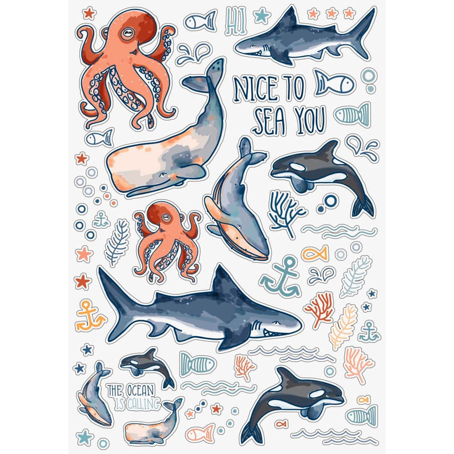 BRUNNEN Freundebuch Happy Ocean ca. DIN A5 liniert, blau Hardcover 80 Seiten | 10-62091741