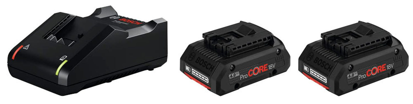 BOSCH Professional Werkzeugakkus mit Schnellladegerät Starter-Set Lithium-Ionen