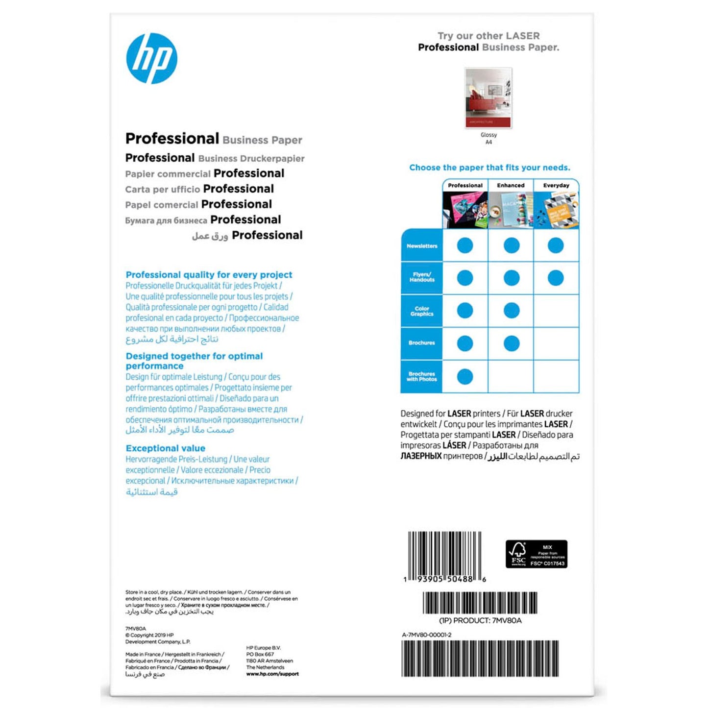 HP Fotopapier DIN A4 matt 200 g/qm | 7MV80A | 1 Pack = 150 Blatt