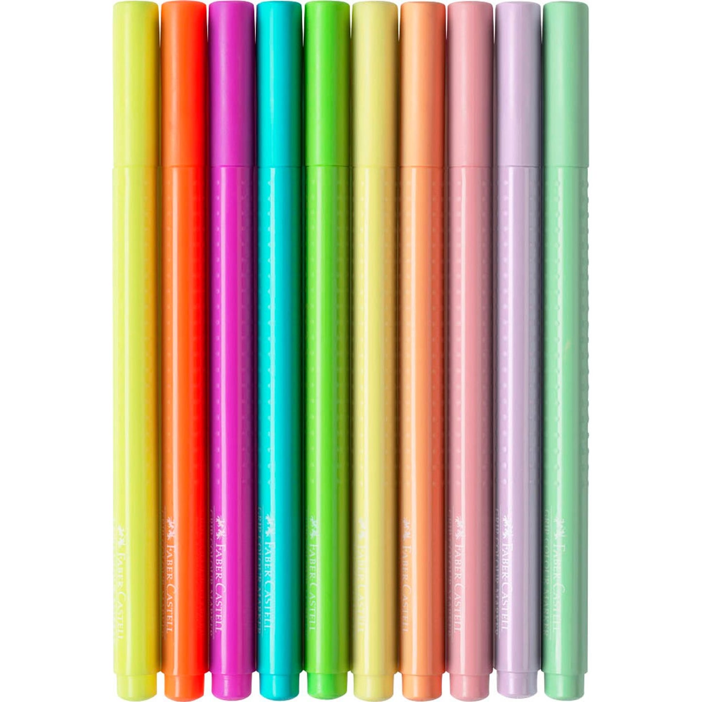 FABER-CASTELL Grip Filzstifte farbsortiert | 155312 | 1 Pack = 10 St.