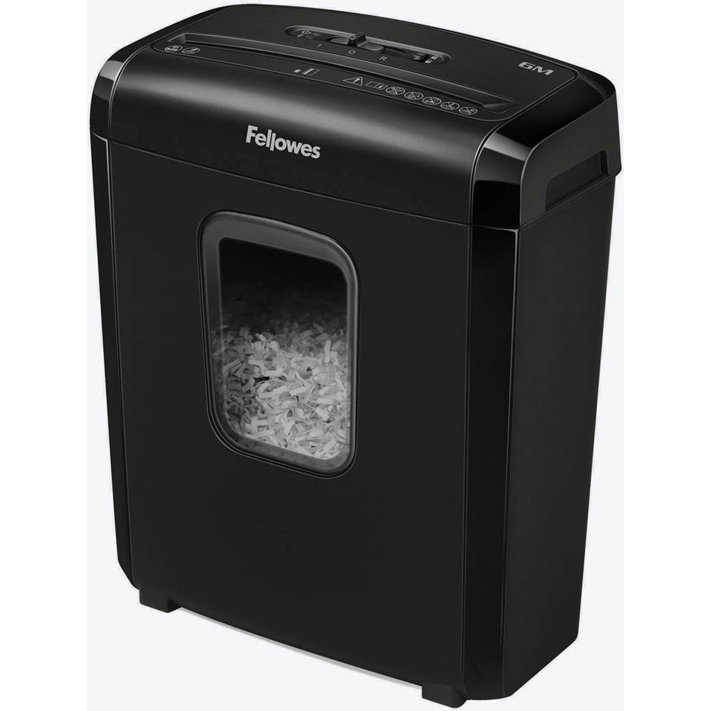 Fellowes Powershred 6M Aktenvernichter mit Partikelschnitt P-4, 4 x 12 mm, bis , schwarz | 4631101