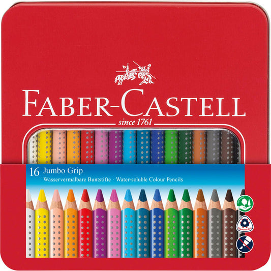 FABER-CASTELL Jumbo GRIP Buntstifte farbsortiert | 110916 | 1 Pack = 16 St.