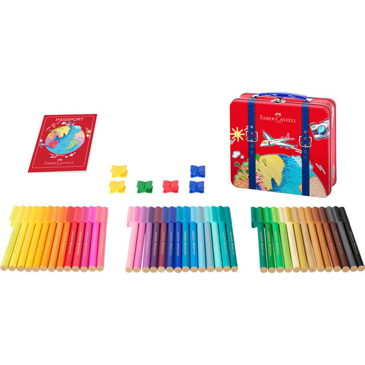 FABER-CASTELL Connector Filzstifte farbsortiert | 155535 | 1 Pack = 40 St.