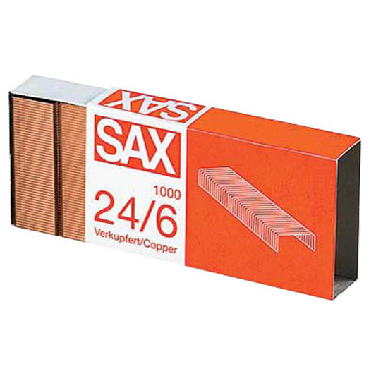 sax design Heftklammern 24/6 | 1-246-01 | 1 Pack = 1.000 St.