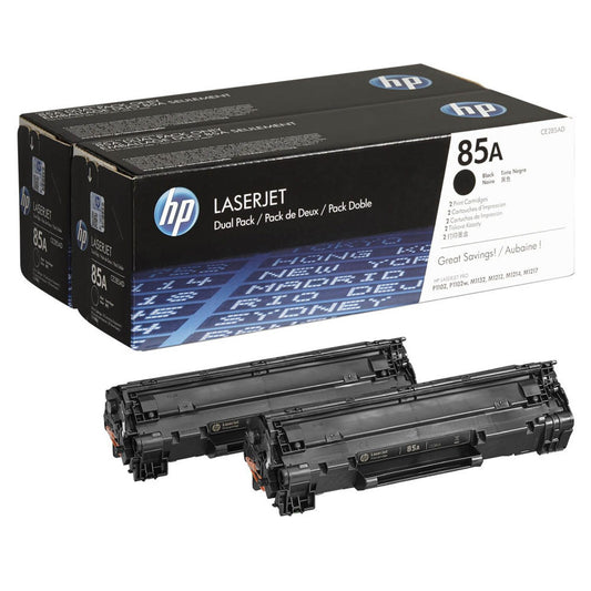 HP 85A () schwarz Tonerkartuschen, 2er-Set | CE285AD | 1 Pack = 2 St.