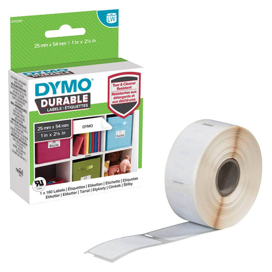 DYMO Etikettenrolle für Etikettendrucker 1976411 weiß, 25,0 x 54,0 mm, 1 x 160 Etiketten | 2112283 | 1 Pack = 160 Etiketten