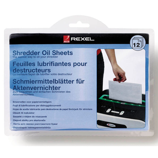 Rexel Aktenvernichter-Ölblätter | 2101948 | 1 Pack = 12 St.