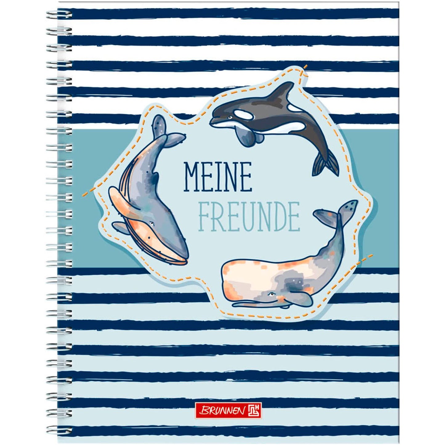 BRUNNEN Freundebuch Happy Ocean ca. DIN A5 liniert, blau Hardcover 80 Seiten | 10-62091741