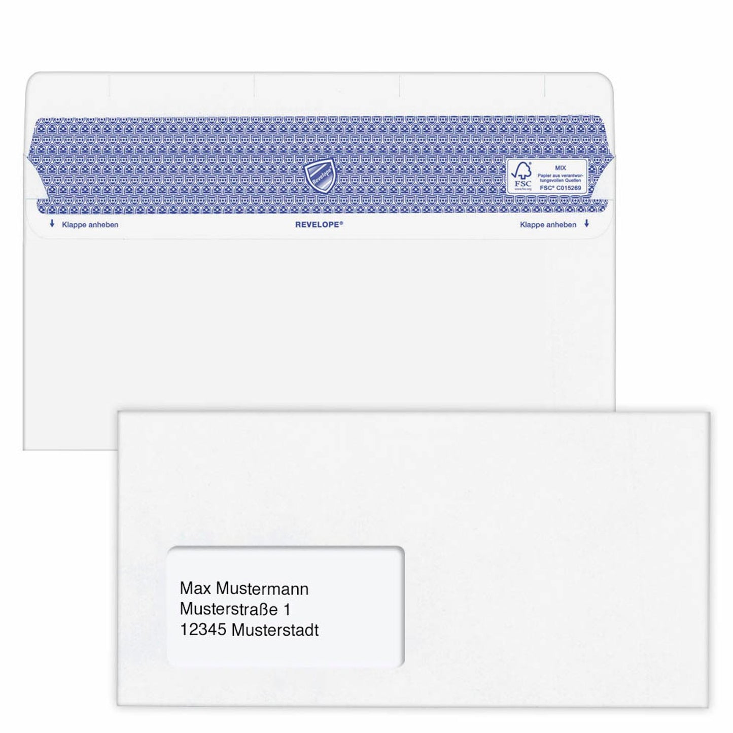 MAILmedia Briefumschläge Revelope® Professional DIN lang+ Fenster offset weiß selbstklebend 500 St.