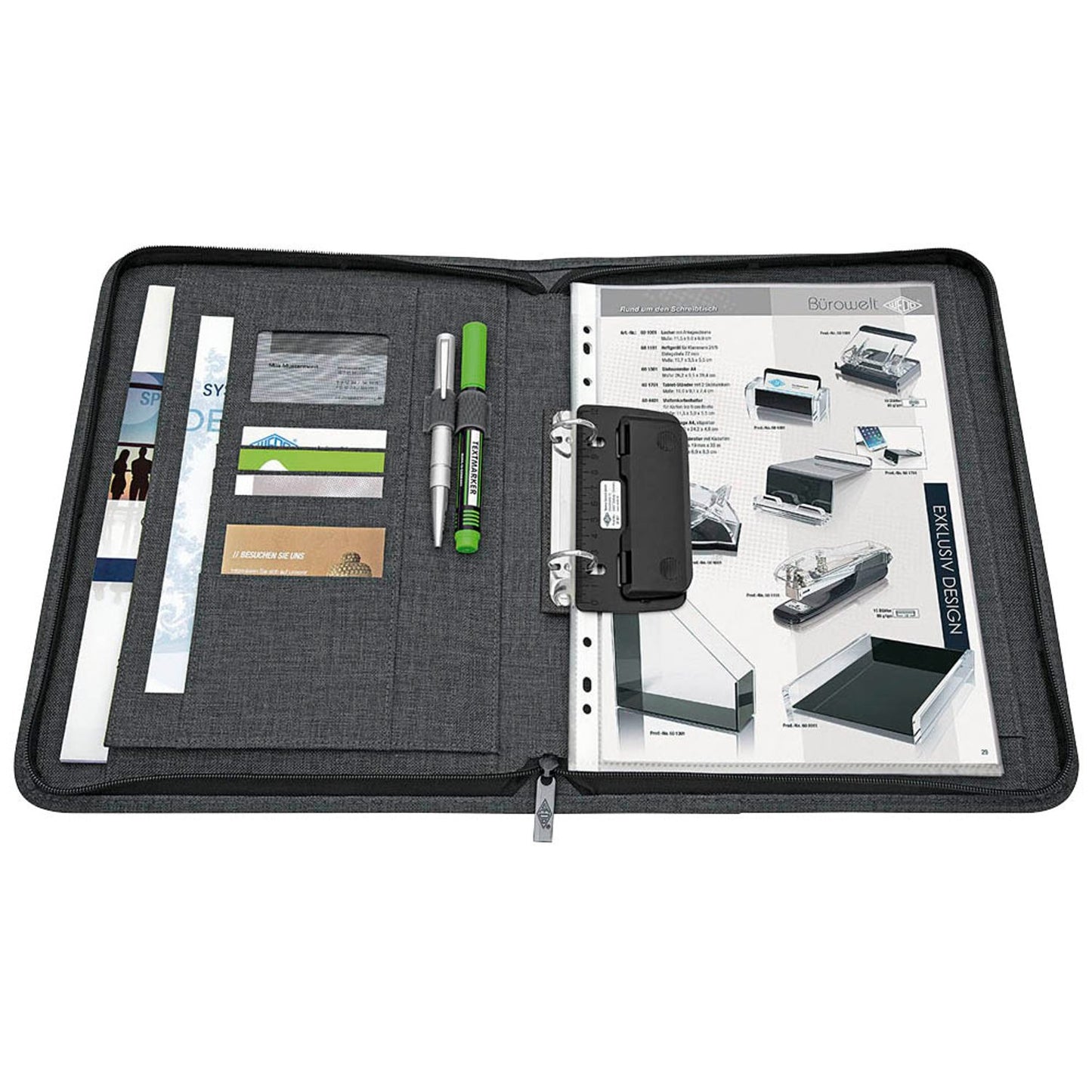 WEDO Ringbuchmappe COLLEGE Kunstfaser DIN A4 grau | 58352412