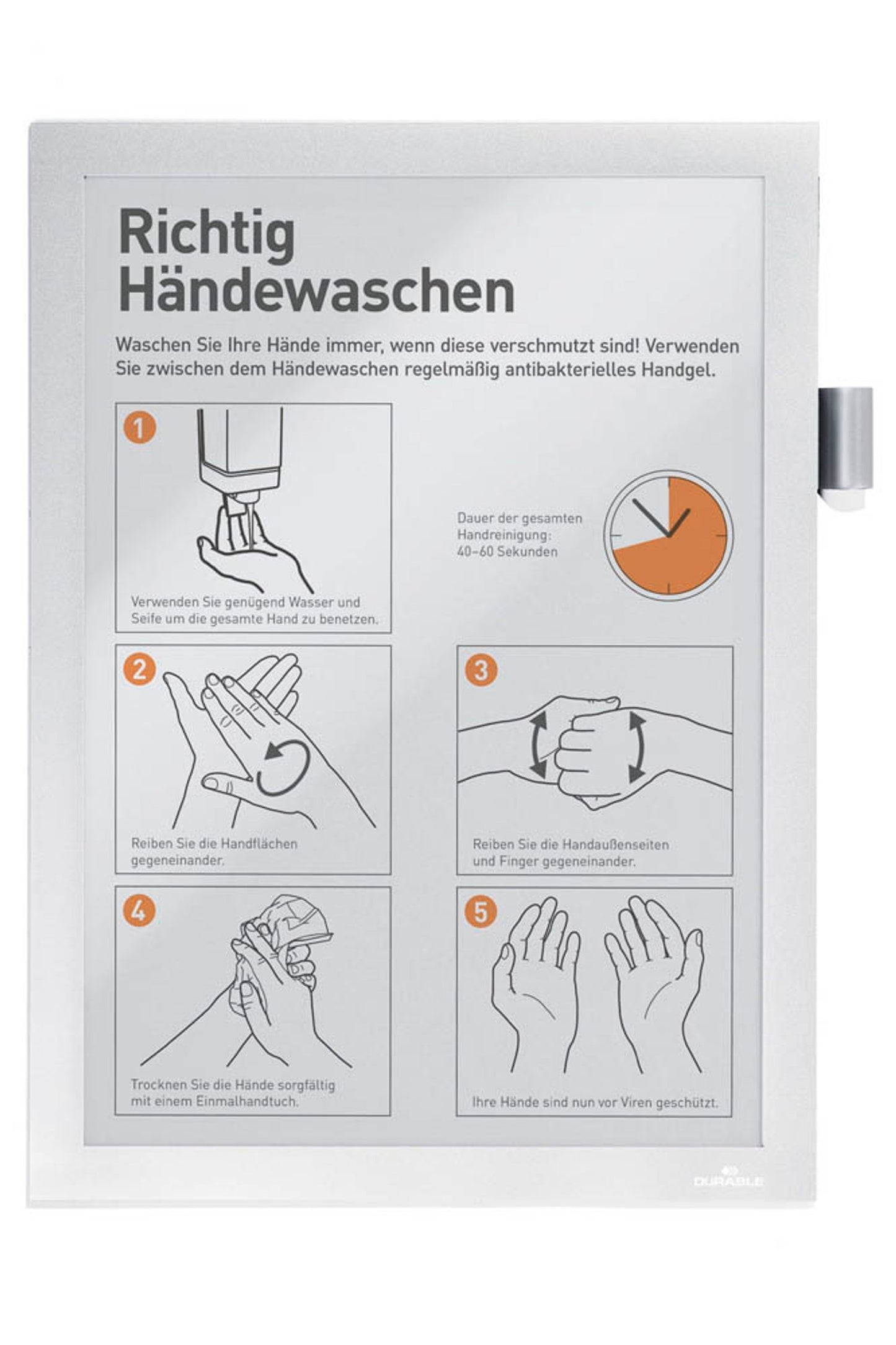 DURABLE Magnetrahmen DURAFRAME® MAGNETIC NOTE A4, 1 St.