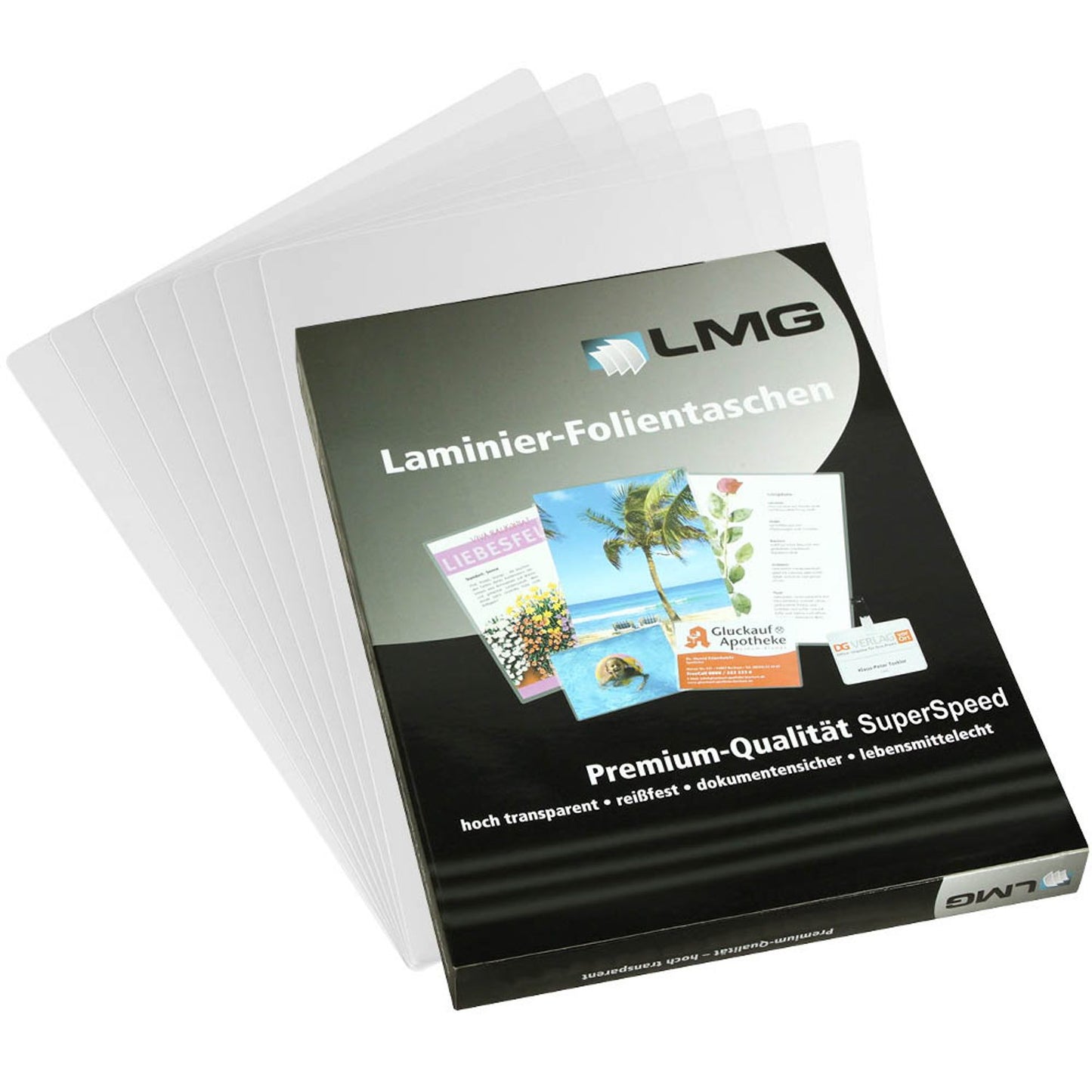 100 LMG Fast-Foil Laminierfolien glänzend für A4,