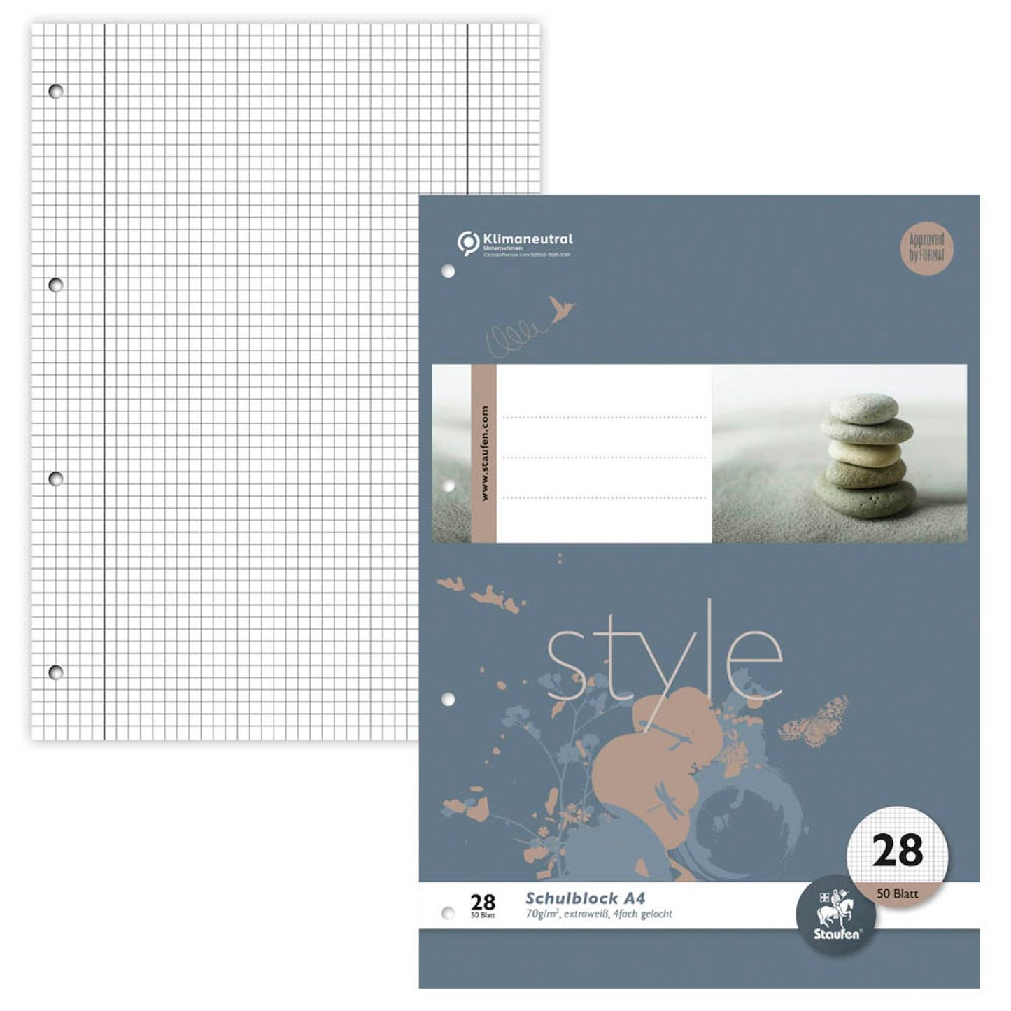 10 Staufen® Briefblöcke Style gelocht DIN A4,