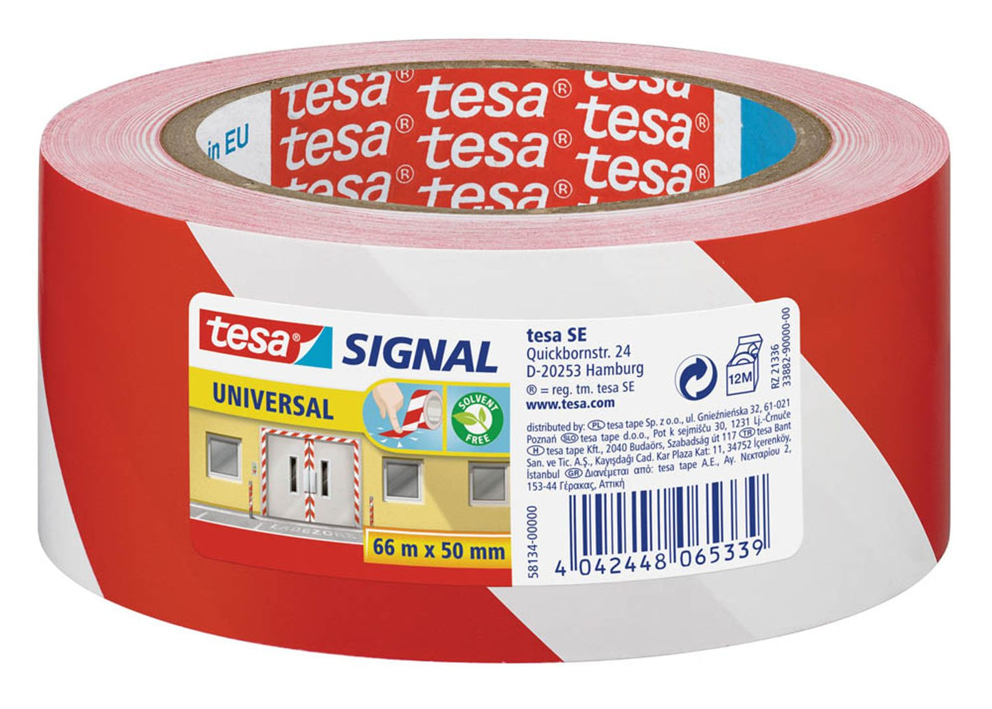 tesa Warnklebeband Signal UNIVERSAL 50,0 mm x 66,0 m 1 Rolle