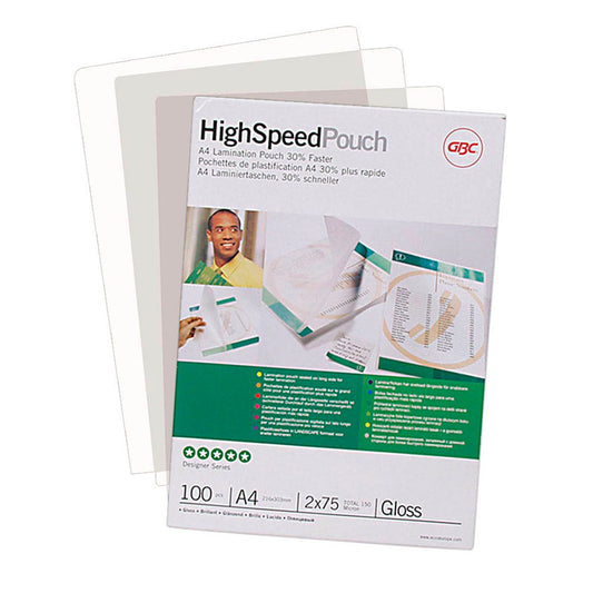 100 GBC High Speed Laminierfolien glänzend für A4,
